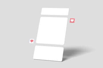 Social media interface mockup