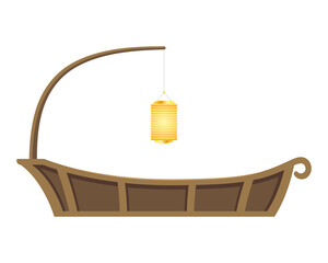 chinese lamp in boat