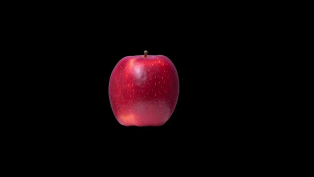 Manzana que rota sin fondo para uso en animaci&oacute;n
