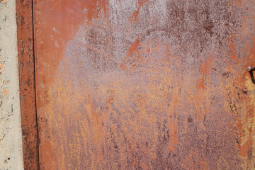 Iron, rusty texture.
