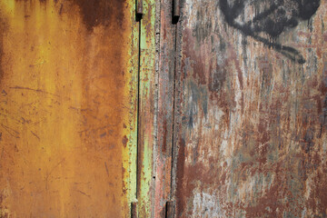 Iron, rusty texture.