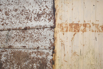 Iron, rusty texture.
