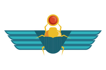 egyptian emblem with beetle