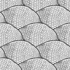 Repeated seamless pattern of a graphic glyptodon scaled shell.