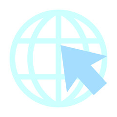 Global access to internet semi flat color vector object. Network service. Connection process. Full sized item on white. Simple cartoon style illustration for web graphic design and animation