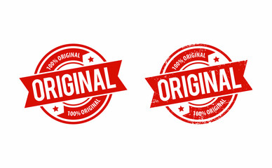 100 percent original grunge rubber stamp isolated on white background. badge sign. unique concept. vector illustration