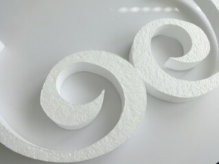 Abstract White Curved Shapes