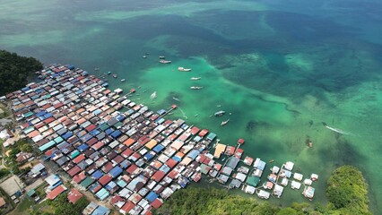 The Scenery of The Villages Within Gaya Island, Kota Kinabalu, Sabah Malaysia