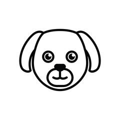 Dog icon vector graphic illustration