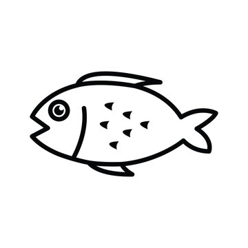 Fish icon vector graphic illustration