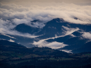 Valley with Low Clouds