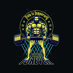 Pain Is Temporary Pride Is Forever T-Shirt design