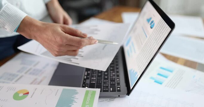 The accountant compares the numbers with the schedule