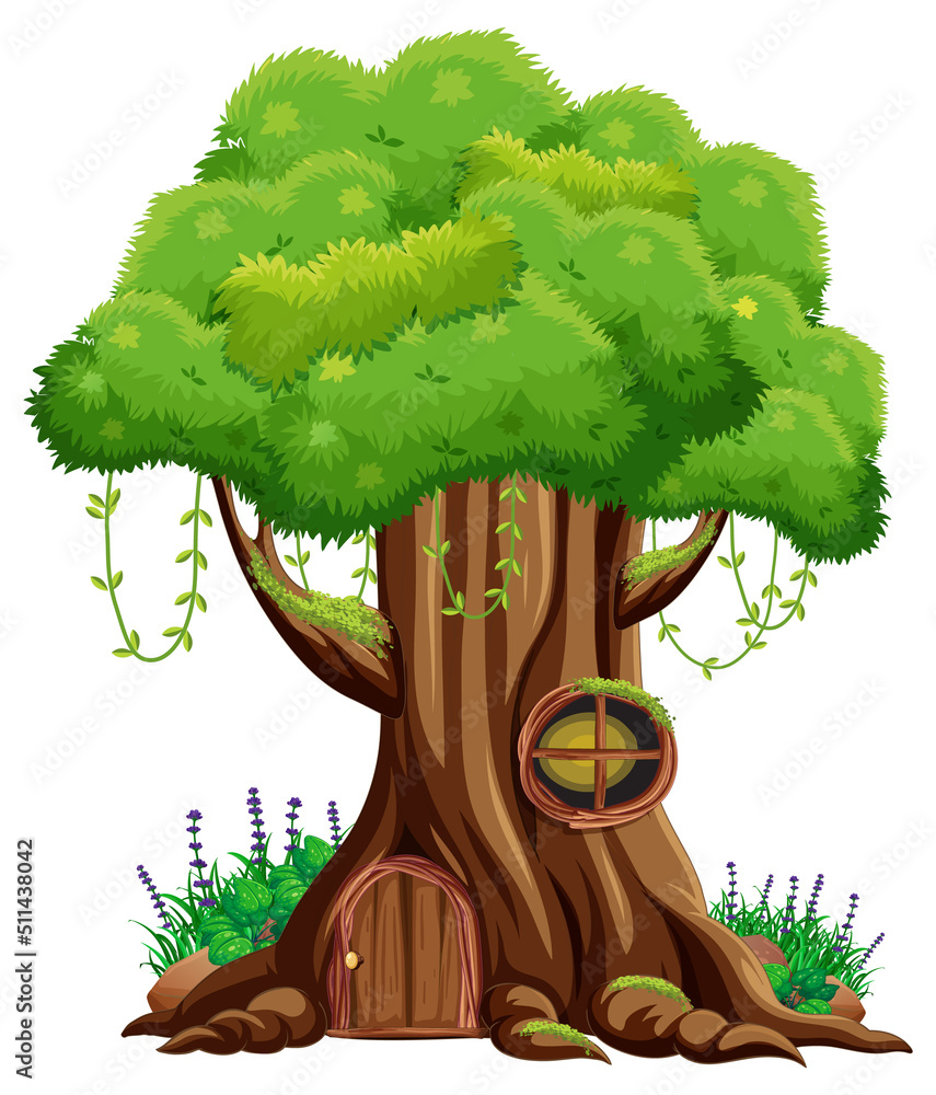 Canvas Prints big tree isolated cartoon