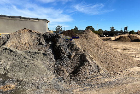 Pile Of Gravel In Lanscaping Supply Yard