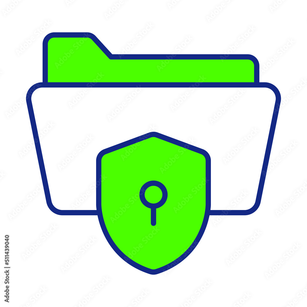 Wall mural data security finance related vector line icon. editable stroke pixel perfect.