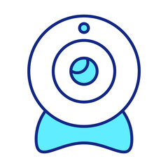 webcam Finance Related Vector Line Icon. Editable Stroke Pixel Perfect.