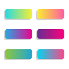 colorful gradient color set with six option. vector illustration