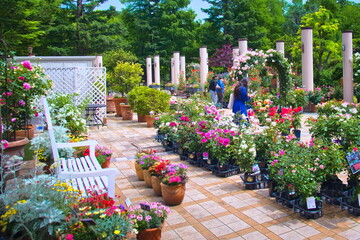 花に飾られた英国風ガーデン
