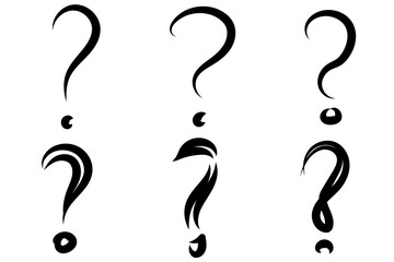 A set of simple hand drawn question marks. Good for any project.