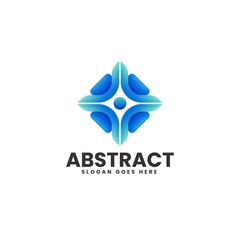 Vector Logo Illustration Abstract Gradient Colorful Style.