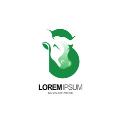 letter b logo with bull head design