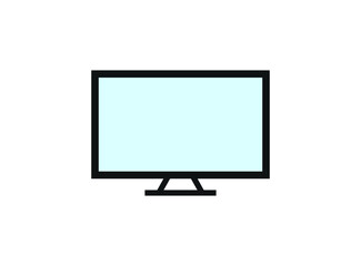 TV vector icon, vector best flat icon, EPS
