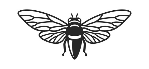 Cicada Beetle Insect Icon on White Background. Vector