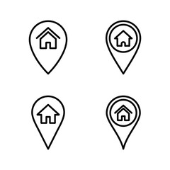 Address icon vector. home location sign and symbol. pinpoint