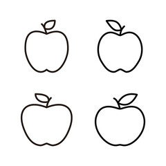 Apple icon vector. Apple sign and symbols for web design.