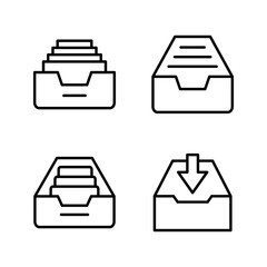 Archive folders icon vector. Document vector icon. Archive storage icon.