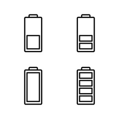 Battery icon vector. battery Charging sign. battery charge level