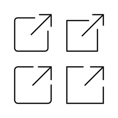 External link icon vector. link sign and symbol. hyperlink symbol