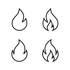 Fire icon vector. fire sign and symbol