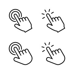 Hand click icon vector. pointer sign and symbol. hand cursor icon
