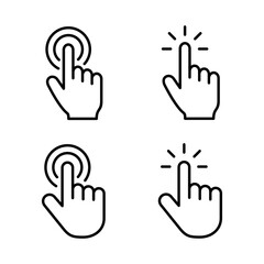Hand cursor icon vector. cursor sign and symbol. hand cursor icon clik