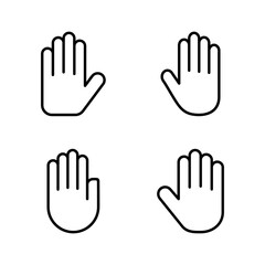 Hand icon vector. hand sign and symbol. palm