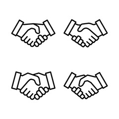 Handshake icon vector. business handshake sign and symbol. contact agreement