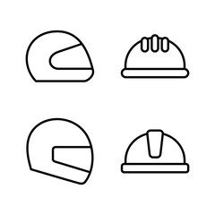 Helmet icon vector. Motorcycle helmet sign and symbol. Construction helmet icon. Safety helmet