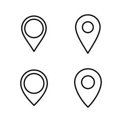 Pin icon vector. Location sign and symbol. destination icon. map pin