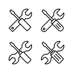 Repair tools icon vector. tool sign and symbol. vectorting icon. Wrench and screwdriver. Service