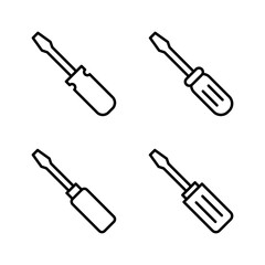 Screwdriver icon vector.tools sign and symbol