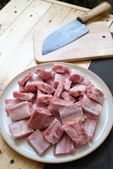 raw pork chops