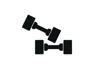 Dumbbells icon. Gym icon. Dumbbells vector illustration.
