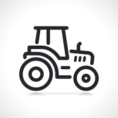 agricultural farmer tractor line icon