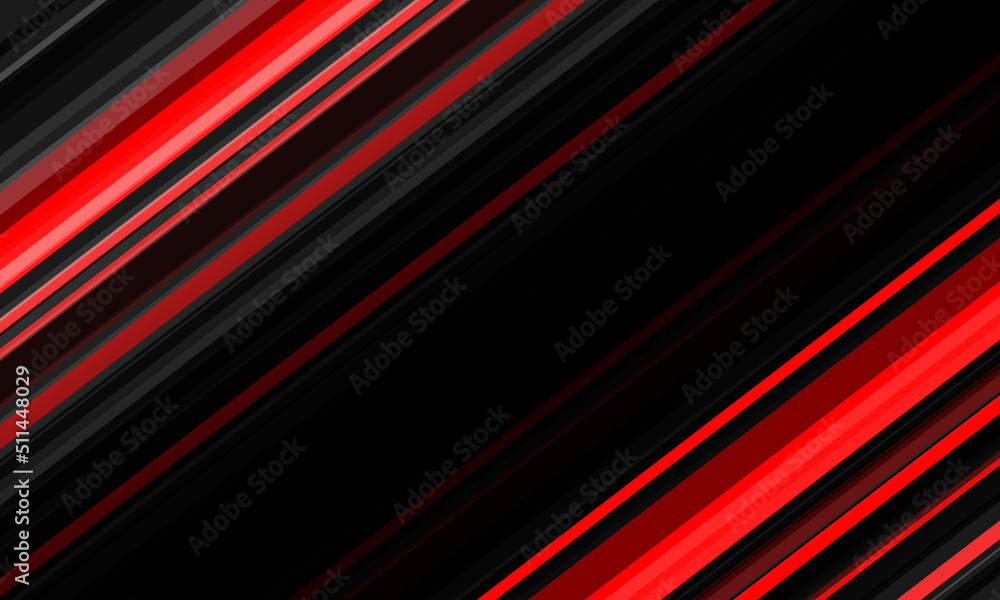 Poster absract red black lines speed dynamic geometric pattern design modern futuristic technology backgrou