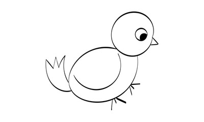  Cute Hand Drawn Bird design for print or use as poster, card, flyer or T Shirt
