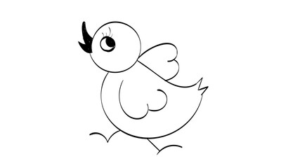  Cute Hand Drawn Bird design for print or use as poster, card, flyer or T Shirt