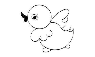  Cute Hand Drawn Bird design for print or use as poster, card, flyer or T Shirt