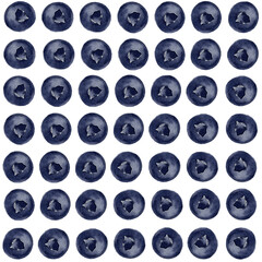 Blueberry pattern watercolor